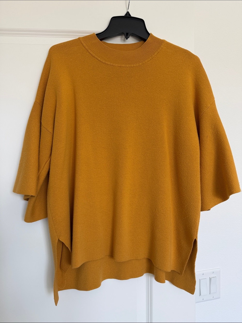 Sunday in Brooklyn Oversized Crew Sweater in Mustard Gold
